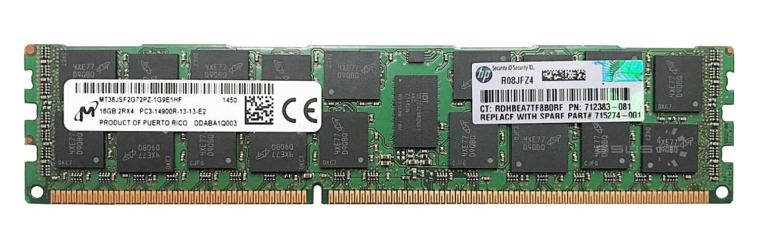 Mémoire RAM 1x 16GB Micron ECC REGISTERED DDR3 1866MHz PC3-14900