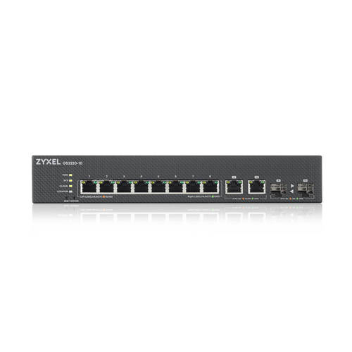 Commutateur Zyxel GS2220-10-EU0101F 8x 1Gb 2x RJ-45/SFP combo ports