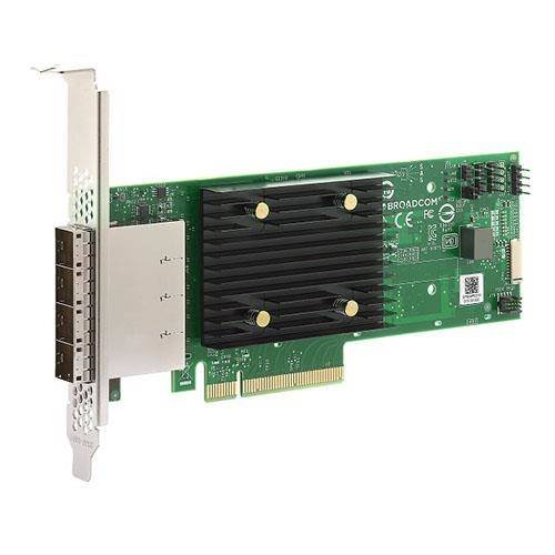 HBA BROADCOM 05-50075-00 4 Mini-SAS SFF8644 SAS/SATA/NVMe 12Gb/s nowy 3 lata