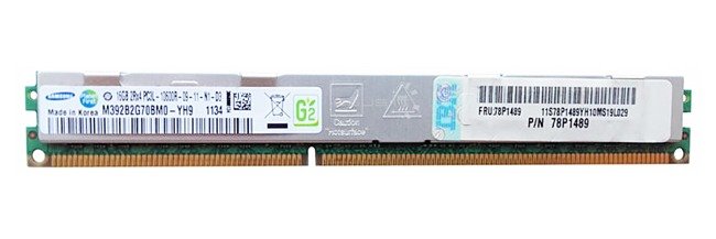 Mémoire RAM 1x 16GB IBM ThinkServer & System X DDR3 1333MHz ECC REGISTERED DIMM | 78P1489