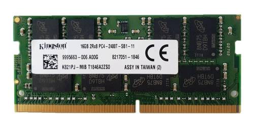 Mémoire RAM 1x 16GB Kingston SO-DIMM DDR4 2400MHz PC4-19200 | K821PJ-MIB