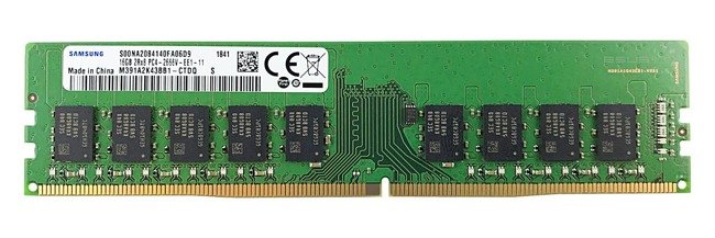 Mémoire RAM 1x 16GB Samsung ECC UNBUFFERED DDR4 2Rx8 2666MHz PC4-21300 UDIMM | M391A2K43BB1-CTD