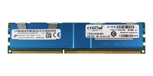 Mémoire RAM 1x 32GB Micron LOAD REDUCED DDR3 4Rx4 1600MHz PC3-12800 LRDIMM | MT72KSZS4G72LZ-1G6