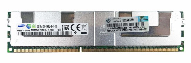 Mémoire RAM 1x 32GB Samsung LOAD REDUCED DDR3 1333MHz PC3-10600 LRDIMM | M386B4G70BM0-YH9