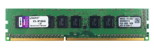 Mémoire RAM 1x 4GB Kingston ECC UNBUFFERED DDR3 1066MHz PC3-8500 UDIMM | KTA-MP1066/4G