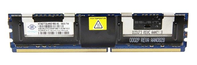 Mémoire RAM 1x 4GB Nanya FULLY BUFFERED DDR2 667MHz PC2-5300 FULLY BUFFERED | NT4GT72U4ND1BD-3C