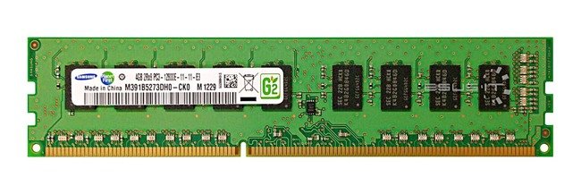 Mémoire RAM 1x 4GB Samsung ECC UNBUFFERED DDR3 1600MHz PC3-12800 UDIMM | M391B5273DH0-CK0