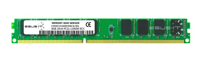 Mémoire RAM 1x 8GB ESUS IT ECC UNBUFFERED DDR3 2Rx8 1600MHz PC3-12800 UDIMM | ESUD31600ED8LV/8G