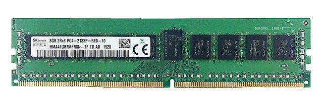 Mémoire RAM 1x 8GB Hynix ECC REGISTERED DDR4 2133MHz PC4-17000 RDIMM | HMA41GR7MFR8N-TF