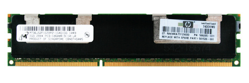 Mémoire RAM 1x 8GB Micron ECC REGISTERED DDR3 1333MHz PC3-10600 RDIMM |  MT36JSZF1G72PZ-1G4