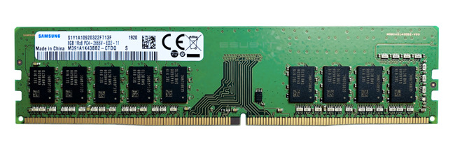 Mémoire RAM 1x 8GB Samsung ECC UNBUFFERED DDR4 1Rx8 2666MHz PC4-21300 UDIMM | M391A1K43BB2-CTD