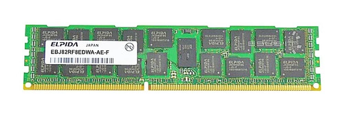 Mémoire RAM 1x 8GB ELPIDA ECC REGISTERED DDR3 1066MHz PC3-8500 RDIMM | EBJ82RF8EDWA-AE-F