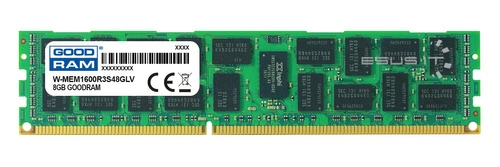 Mémoire RAM 1x 8GB GoodRAM ECC REGISTERED DDR3 1Rx4 1600MHz PC3-12800 RDIMM | W-MEM1600R3S48GLV