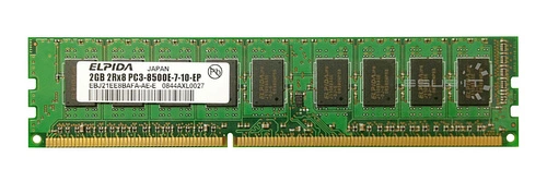 Mémoire RAM 1x 2GB ELPIDA ECC UNBUFFERED DDR3 2Rx8 1066MHz PC3-8500 UDIMM | EBJ21EE8BAFA-AE-E