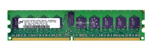 Mémoire RAM 1x 1GB Samsung ECC REGISTERED DDR2 667MHz PC2-5300 RDIMM | MT18HTF12872PY-667D2