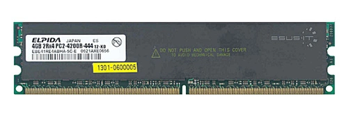 Mémoire RAM 1x 4GB ELPIDA ECC REGISTERED DDR2 400MHz PC2-3200 RDIMM | EBE41RE4ABHA-4A-E