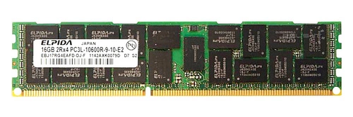 Mémoire RAM 1x 16GB ELPIDA ECC REGISTERED DDR3 1333MHz PC3-10600 RDIMM | EBJ17RG4EAFD-DJ-F